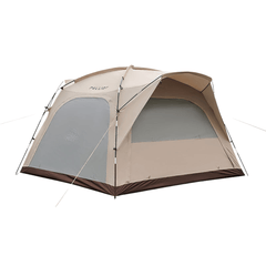 Silver painted four-person park tent