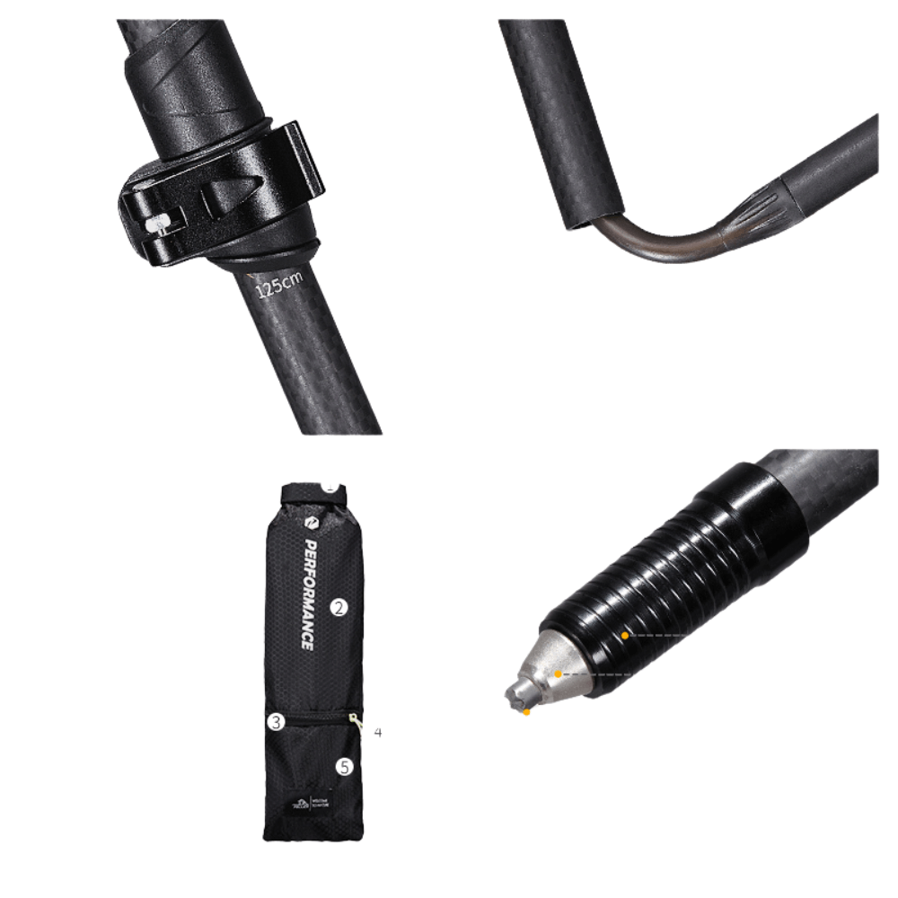 [Wings] 3k carbon fiber folding ultra-light trekking pole